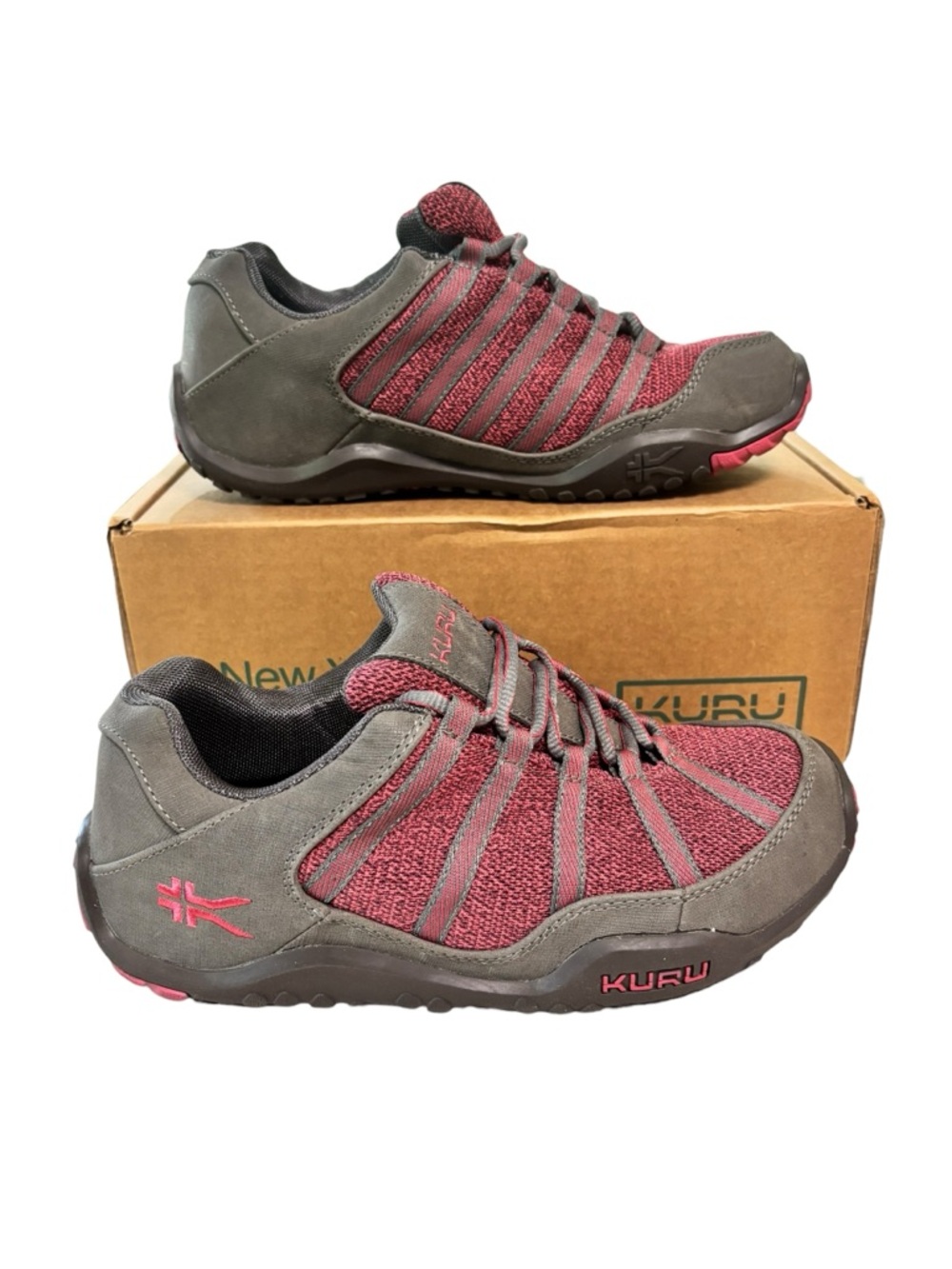 KURU Chicane Shoes Womens 9 Wide Gray Pink Trail Sneakers Comfort TRIED ON